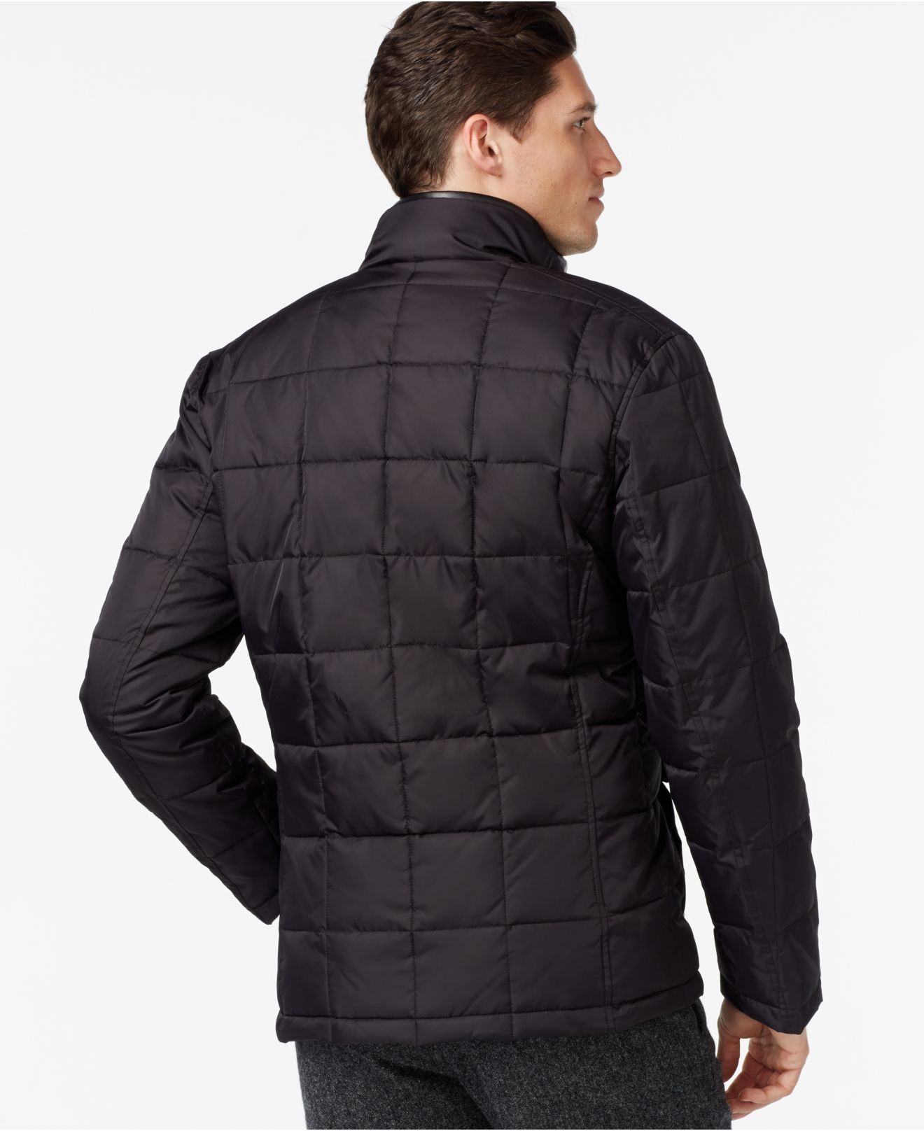 Lyst - Cole Haan Quilted Jacket in Black for Men