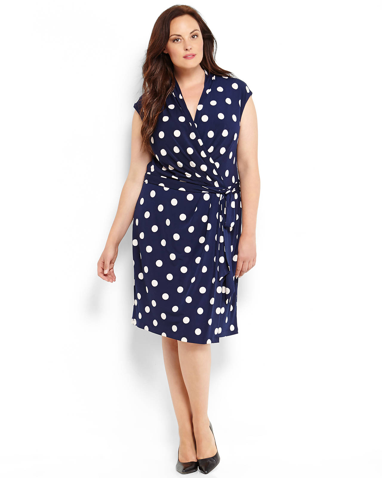 eliza j polka dot dress