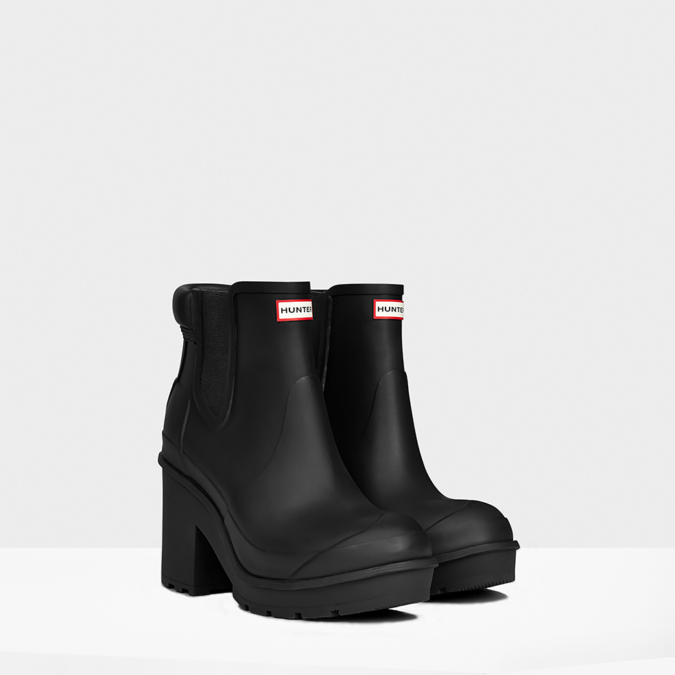 block heel chelsea boots hunter