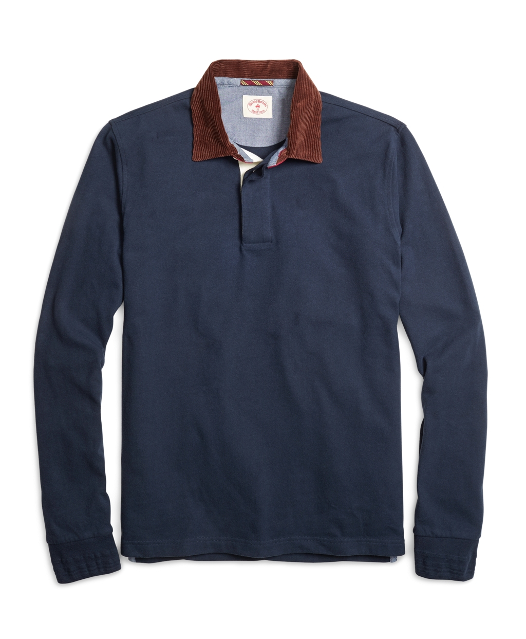 Brooks brothers Corduroy Collar Rugby Shirt in Blue for Men Lyst
