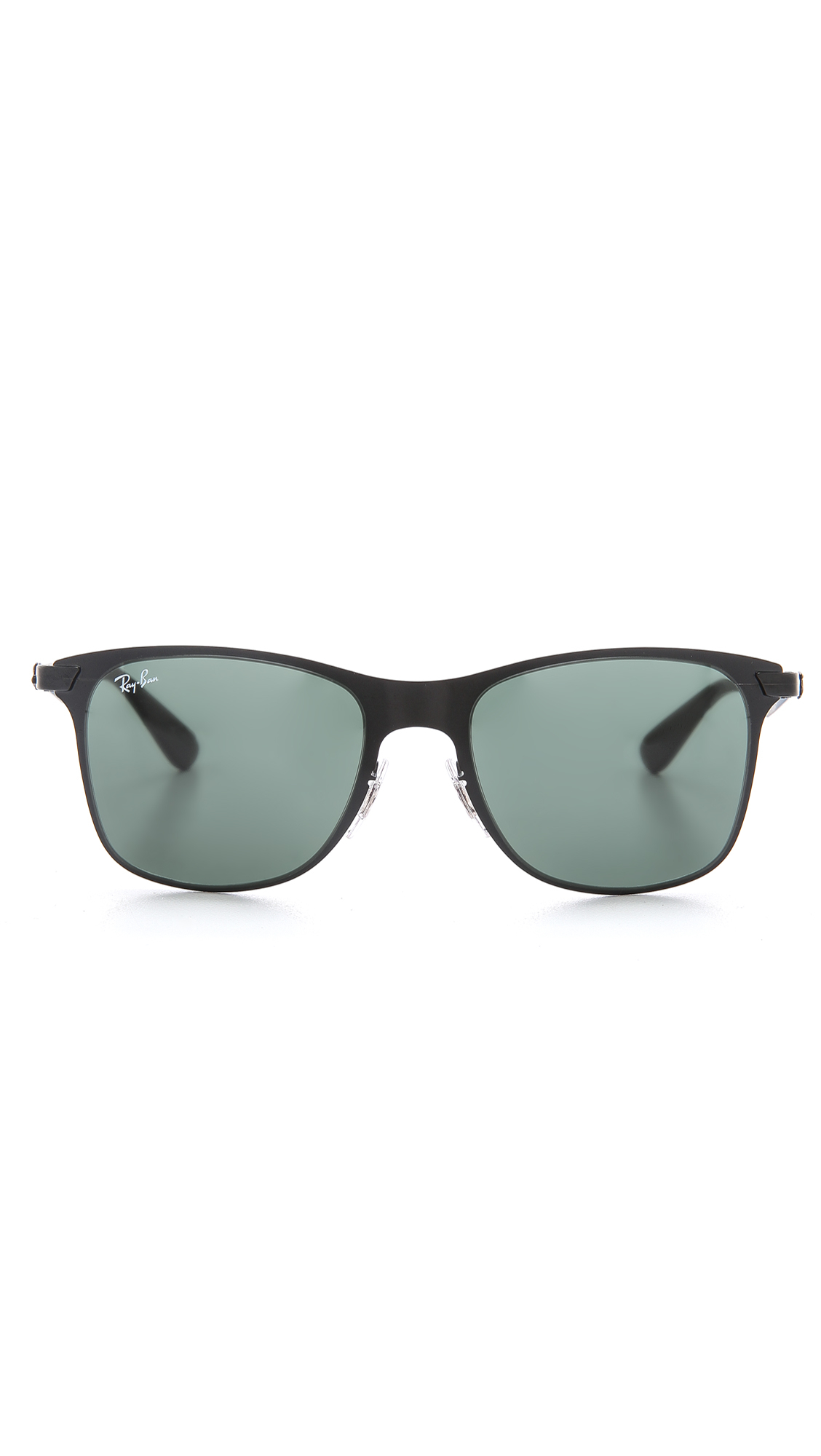 RayBan Flat Metal Wayfarer Sunglasses in Black for Men Lyst