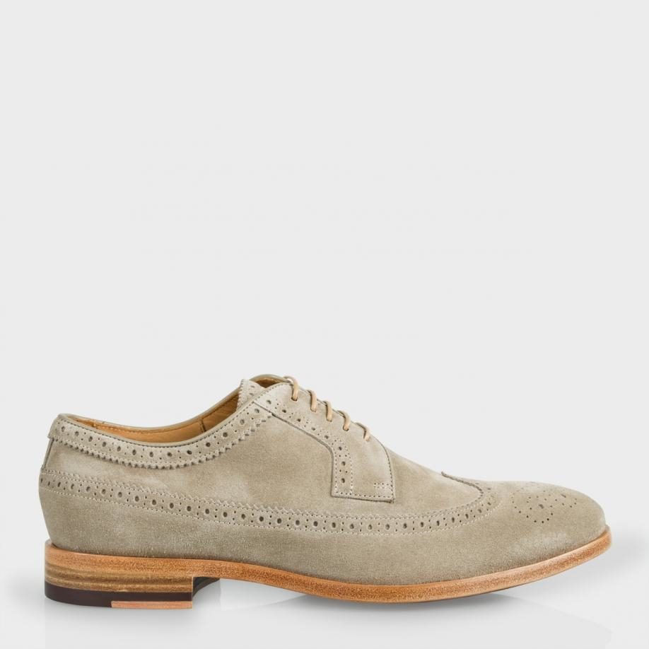 Paul Smith Men's Taupe Suede 'talbot' Brogues in Brown for Men - Lyst