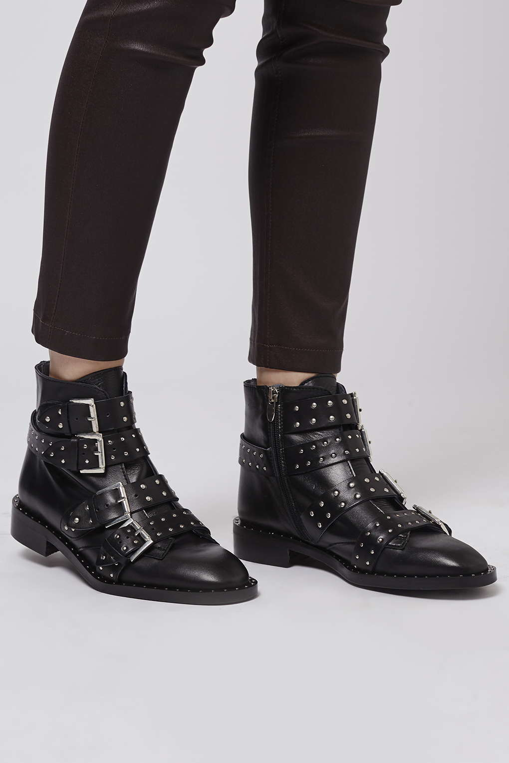 topshop white ankle boots