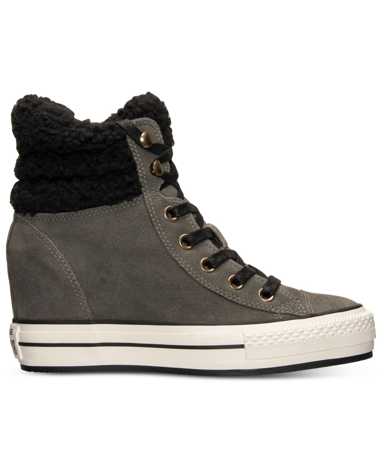 Converse Women'S Chuck Taylor All Star Platform Plus Hi Suede Casual Sneakers From Finish Line