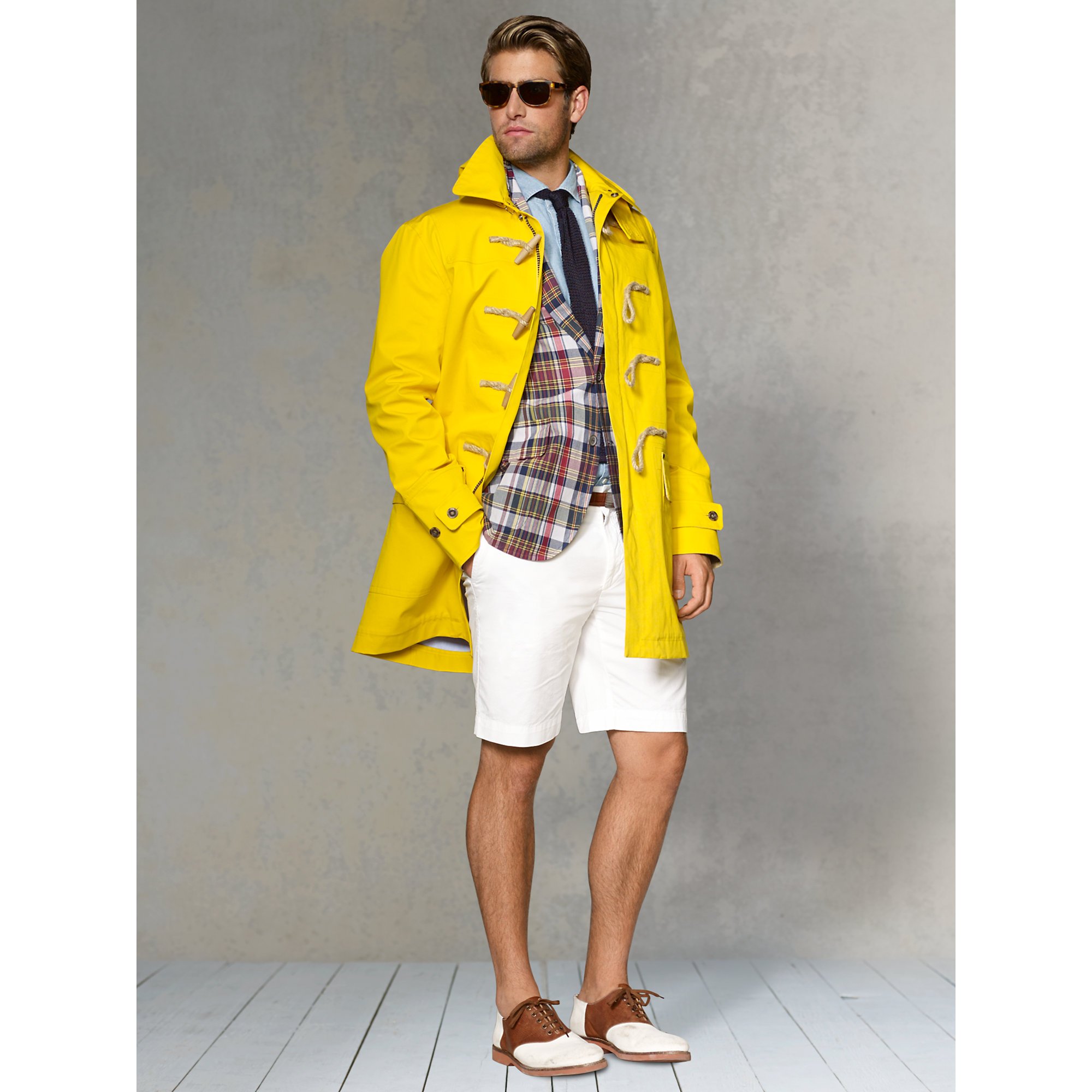 RLX Ralph Lauren Waterproof Toggle Coat in Yellow for Men | Lyst