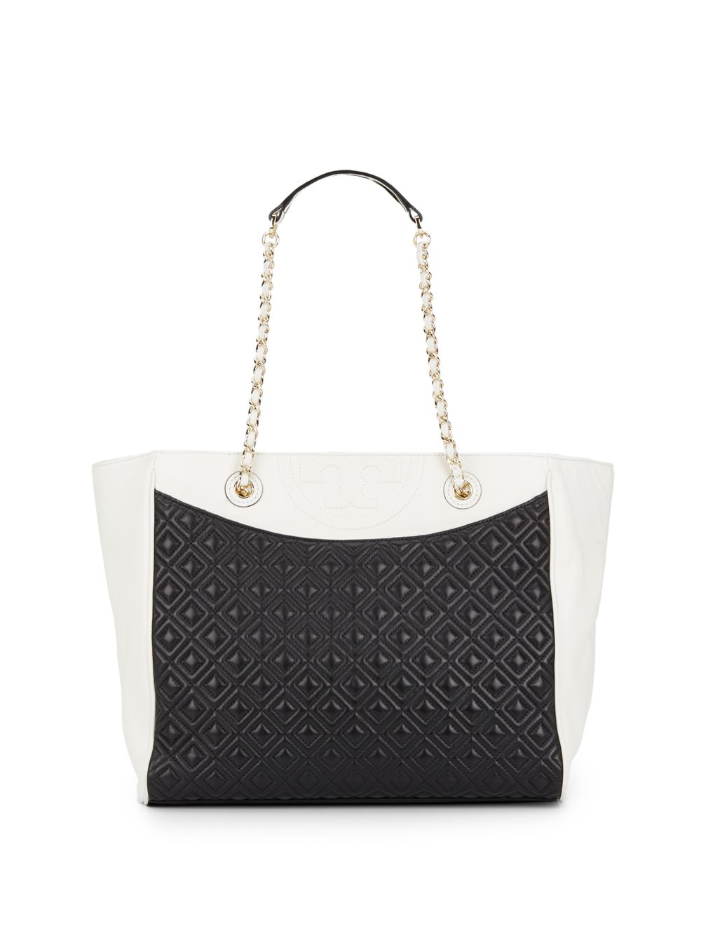 tory burch fleming quilted tote