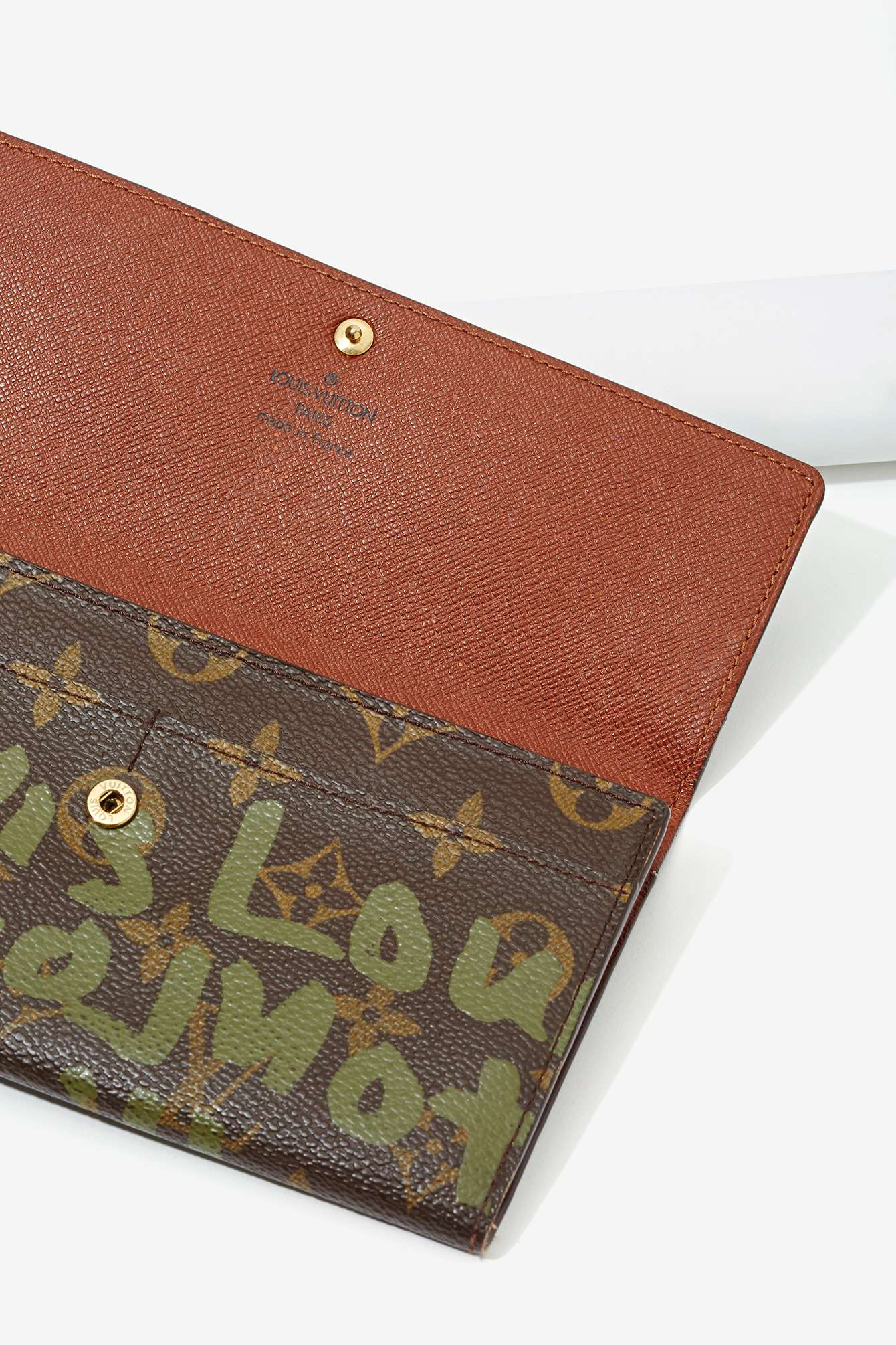 Louis Vuitton Leather Vintage Monogram Stephen Sprouse Wallet in Natural - Lyst
