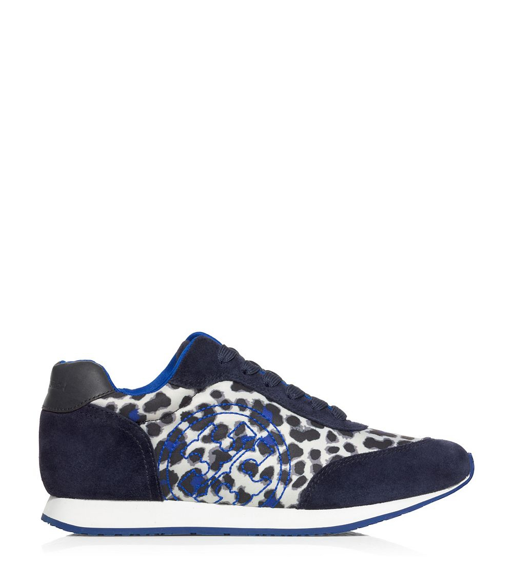 burch sneaker burch delancy animal print suede sneakers in blue burch sneaker burch delancy animal print suede sneakers in blue