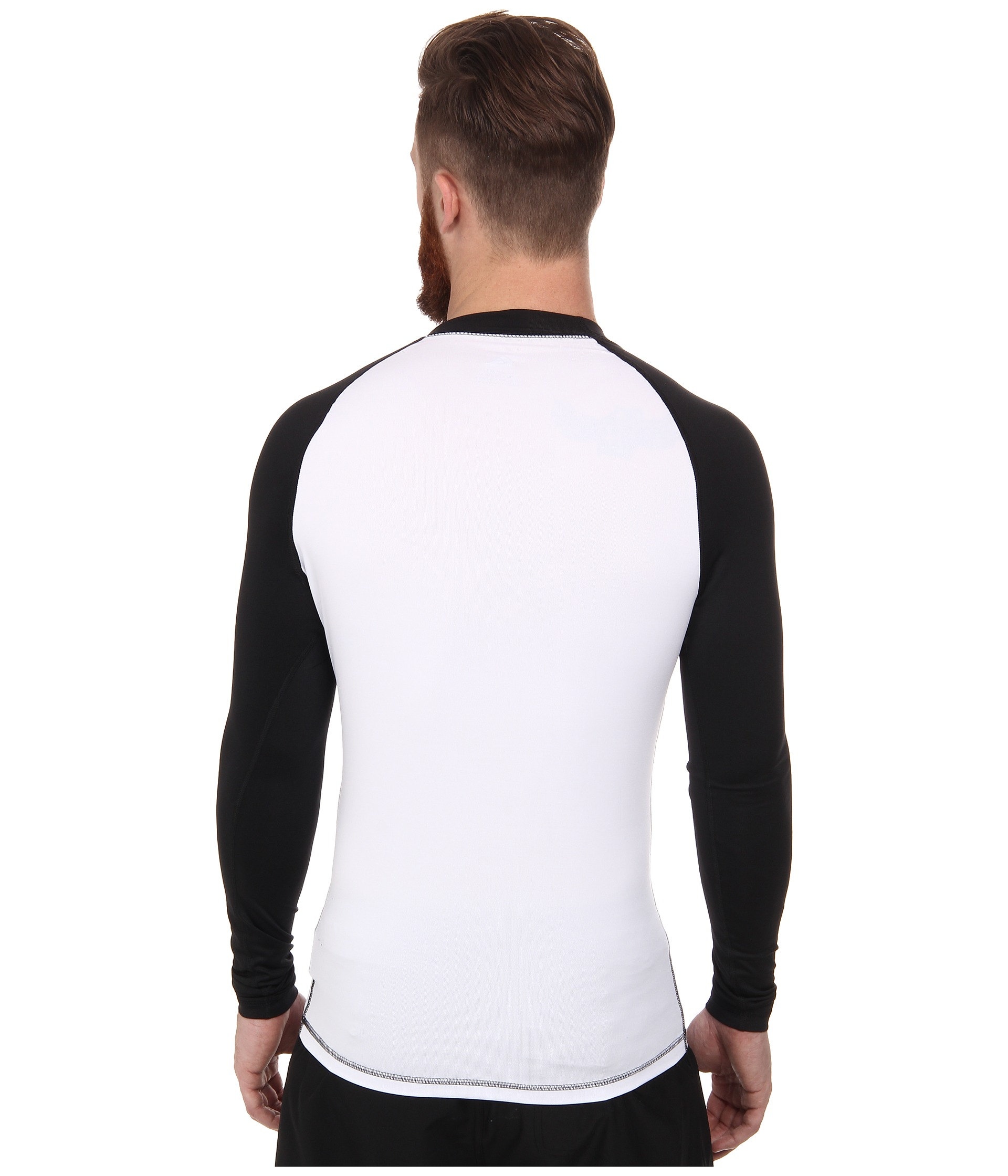 Quiksilver Lock Up Long Sleeve Rashguard Surf Tee in Black Lyst