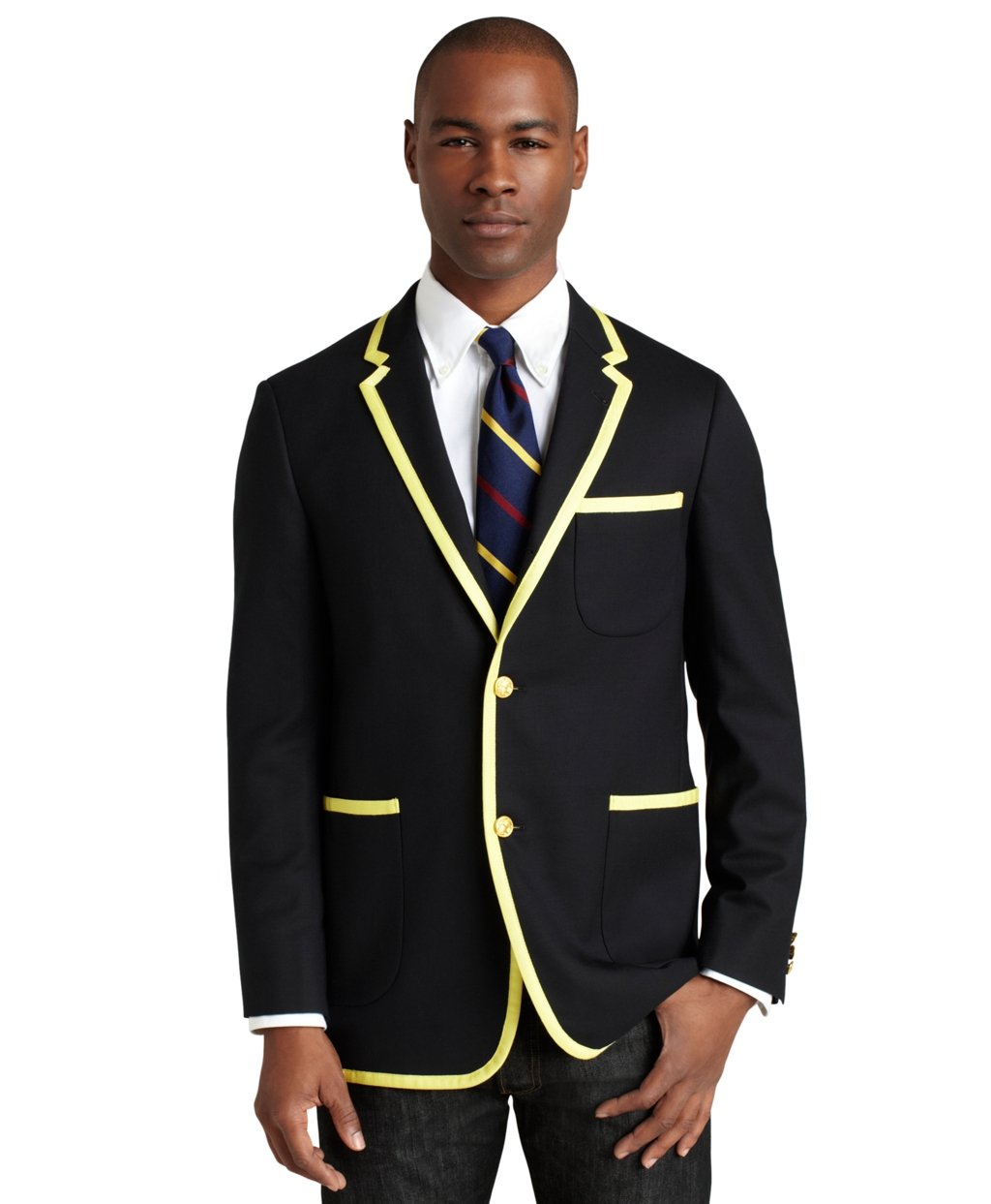 Brooks Brothers Prep School Blazer with Vintage Trim in Navy (Black) for Men Lyst