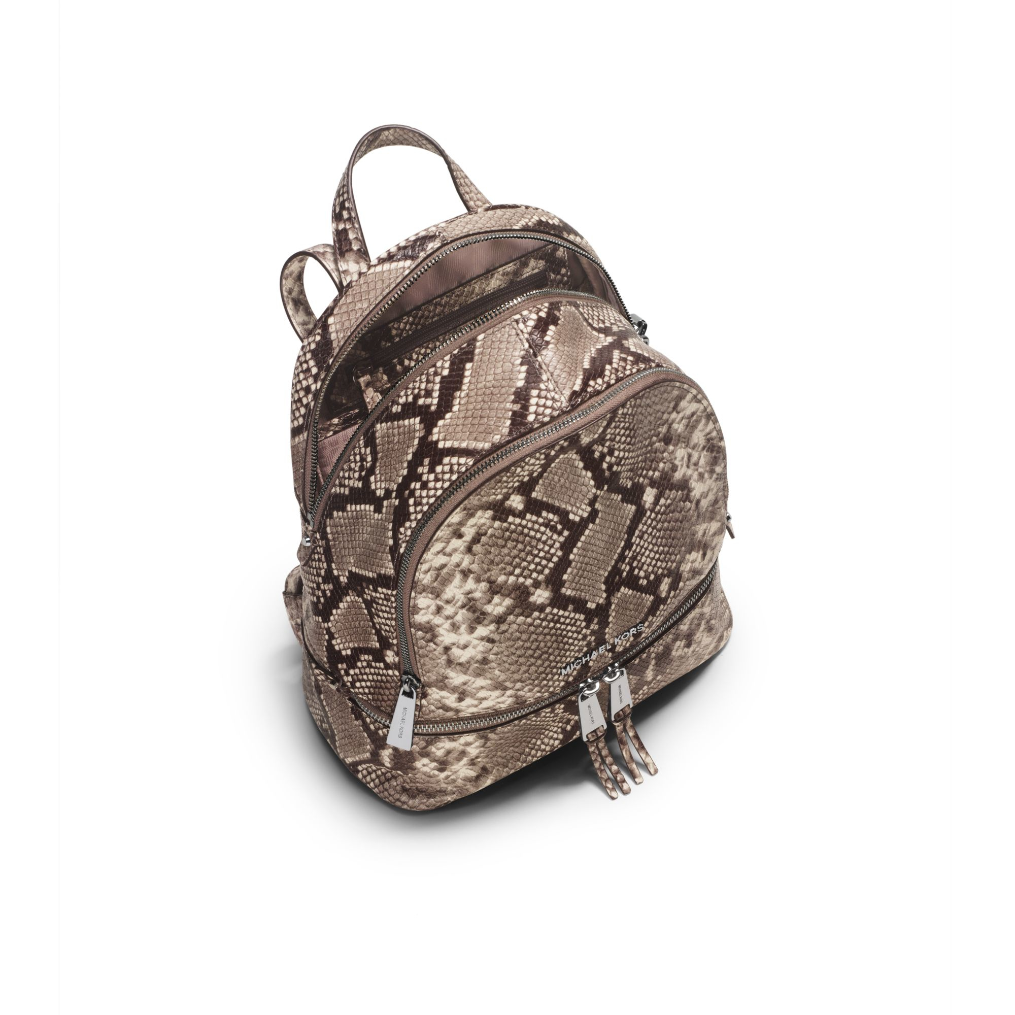 michael kors snakeskin backpack
