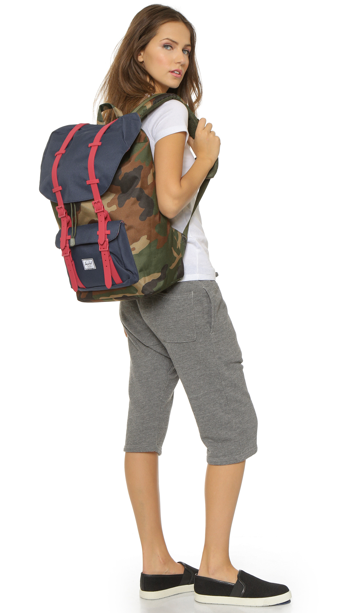 Herschel Supply Co. Little America Backpack - Woodland Camo/Navy/Red in  Green | Lyst