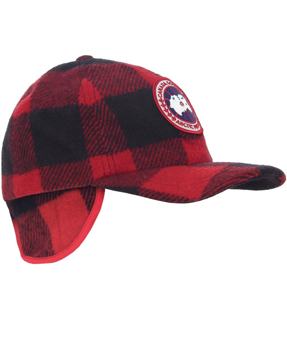 Canada Goose Wool Buffalo Check Cap in Red for Men - Lyst