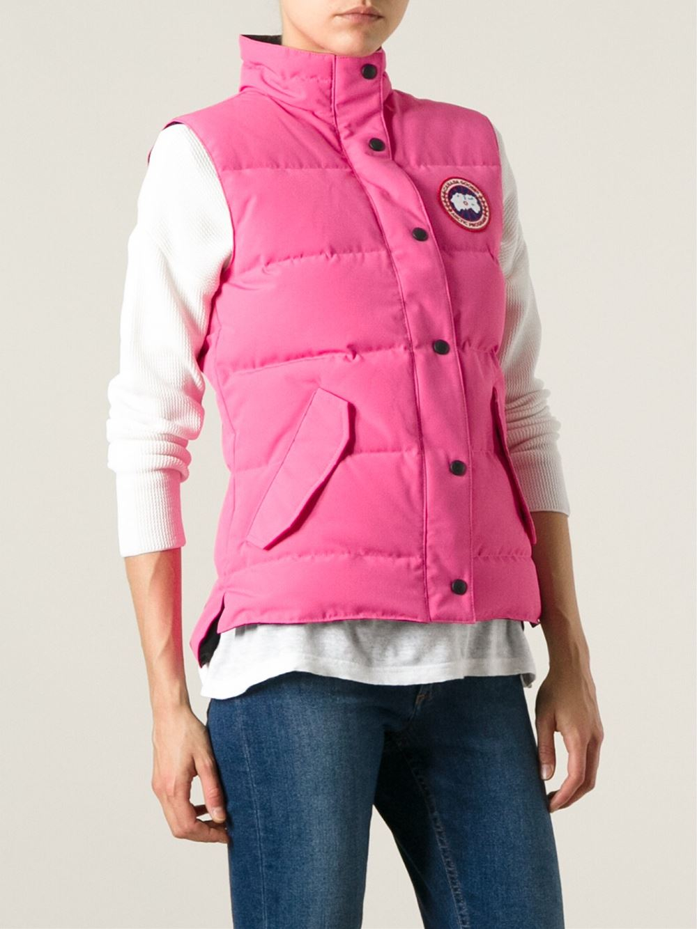 pink canada goose gilet pink canada goose gilet