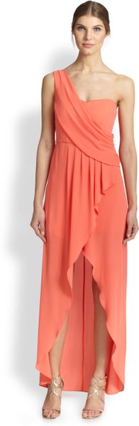 Bcbgmaxazria Kailo Oneshoulder Gown in Orange (AMBROSIA) | Lyst