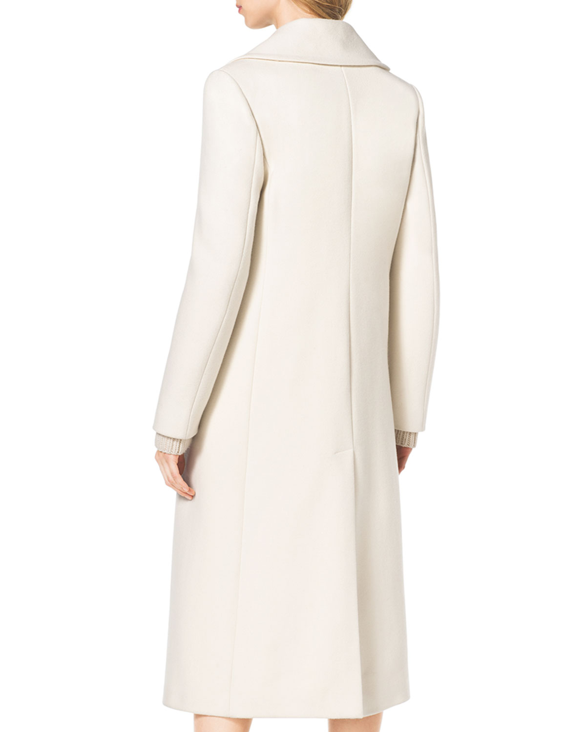 Michael kors DoubleBreasted Wool Coat in White Lyst