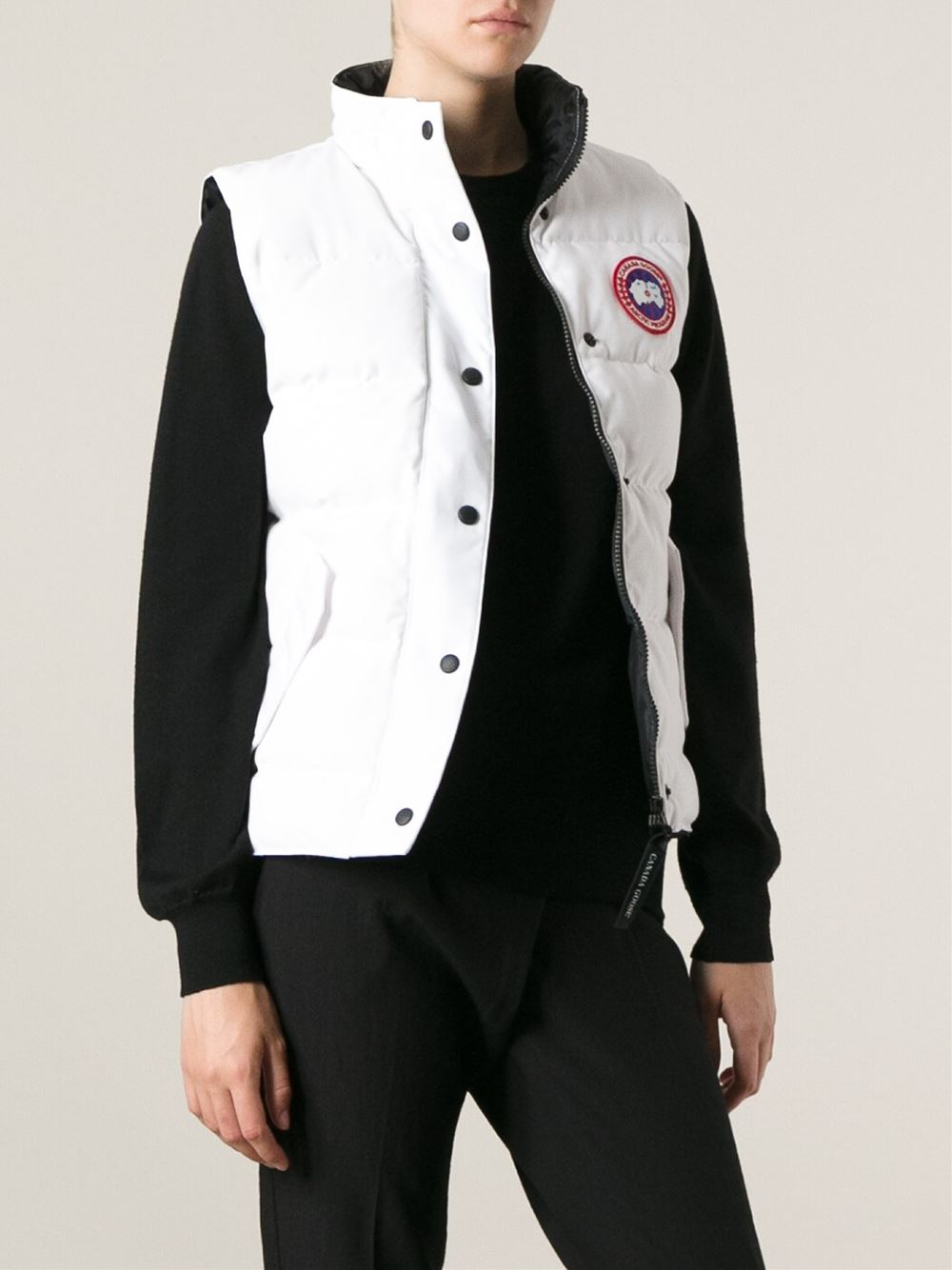 womens white canada goose gilet