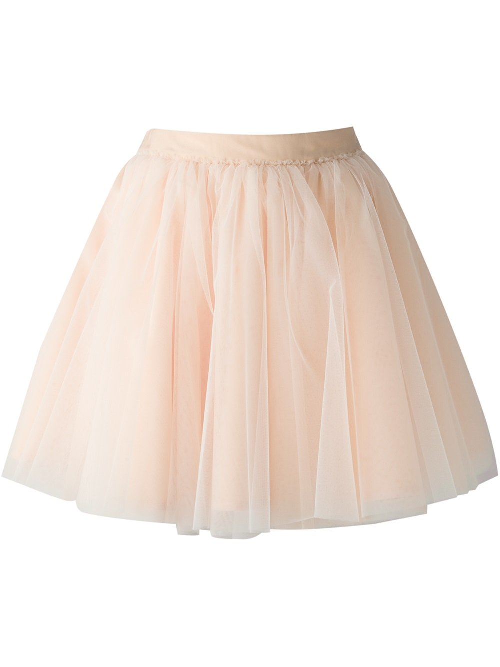 Lyst - Moschino Flared Tulle Skirt in Pink