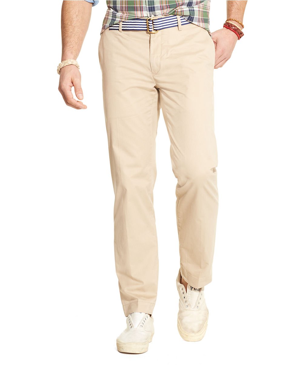 Polo ralph lauren Classic-fit Newport Pants in Natural for Men | Lyst