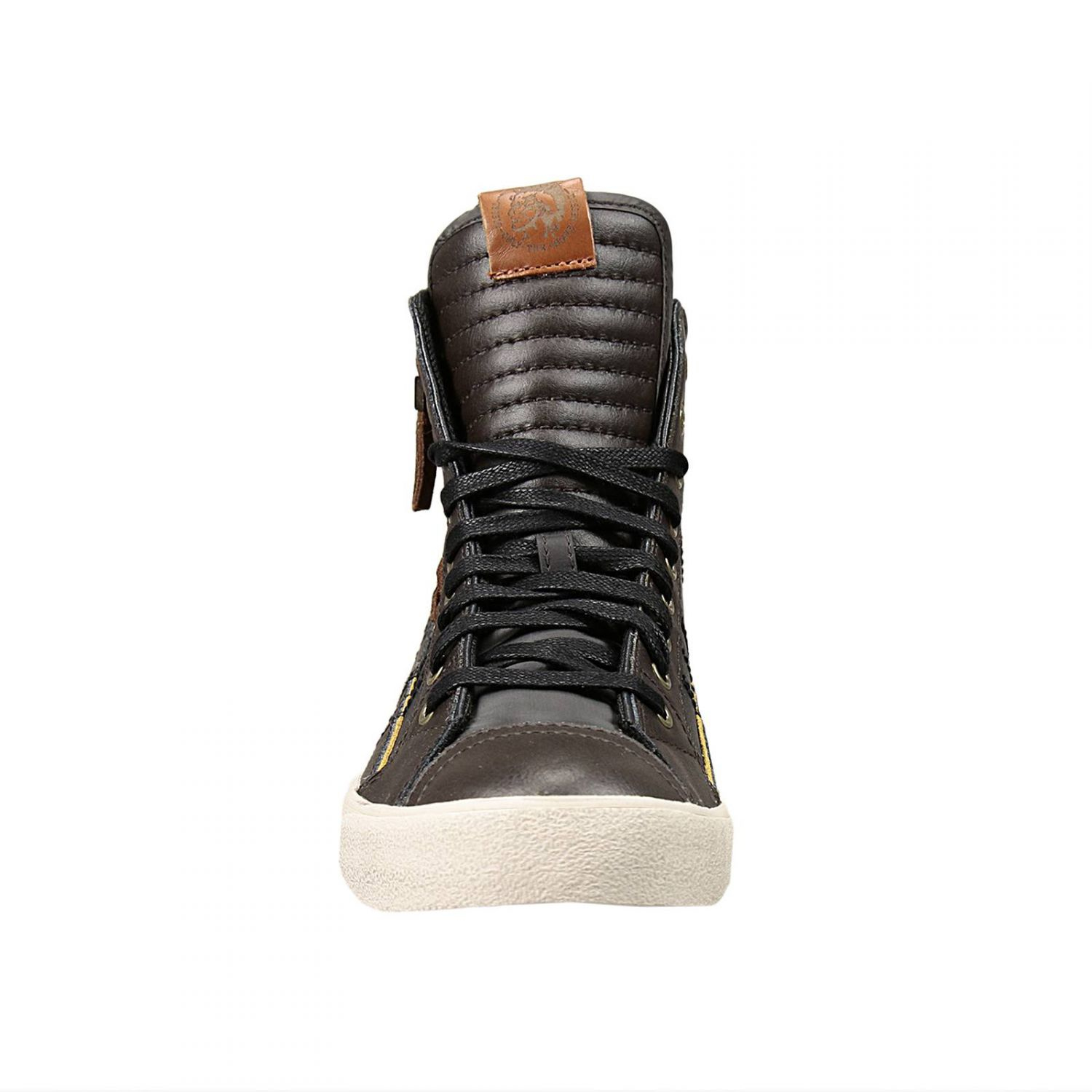 Diesel Mens Cow Leather Brown Shoes Spark Hightop Diesel Leather Upper Brown Casual Shoes for Men | eBay main image 2