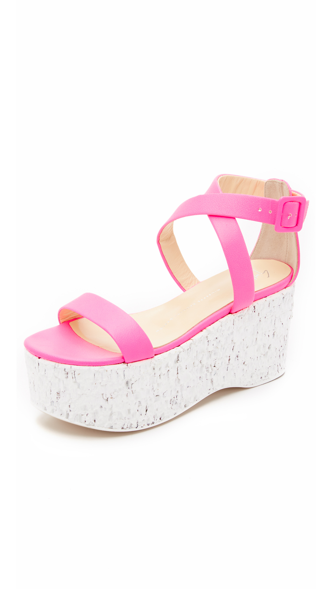 hot pink platform sandals