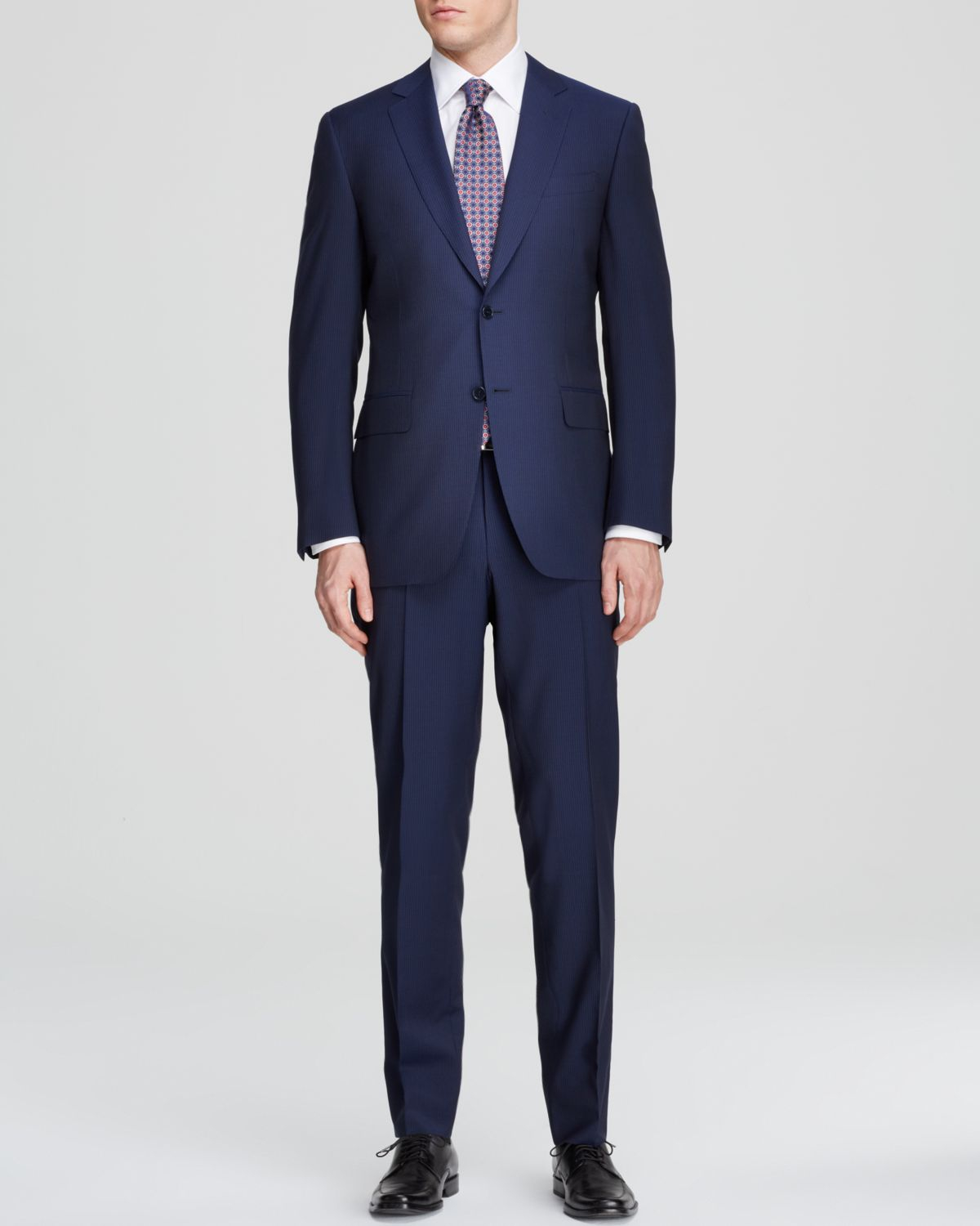 Lyst Canali Firenze Narrow Pinstripe Suit Classic Fit in Blue for Men