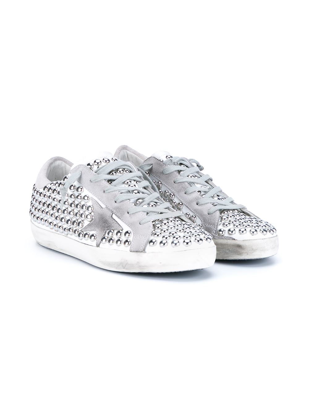 golden goose black studded sneakers