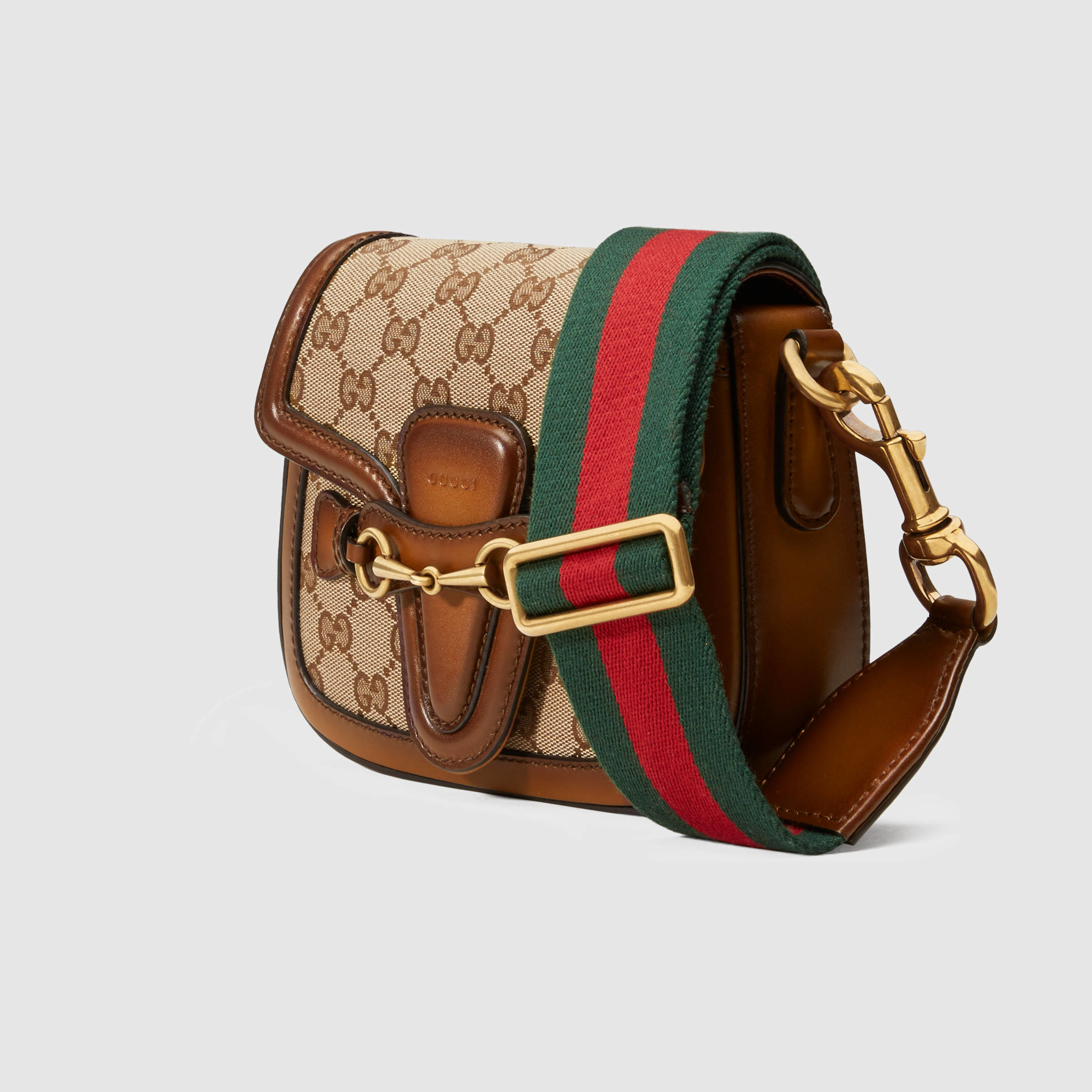 Gucci Lady Web Original Gg Canvas Shoulder Bag in Brown | Lyst