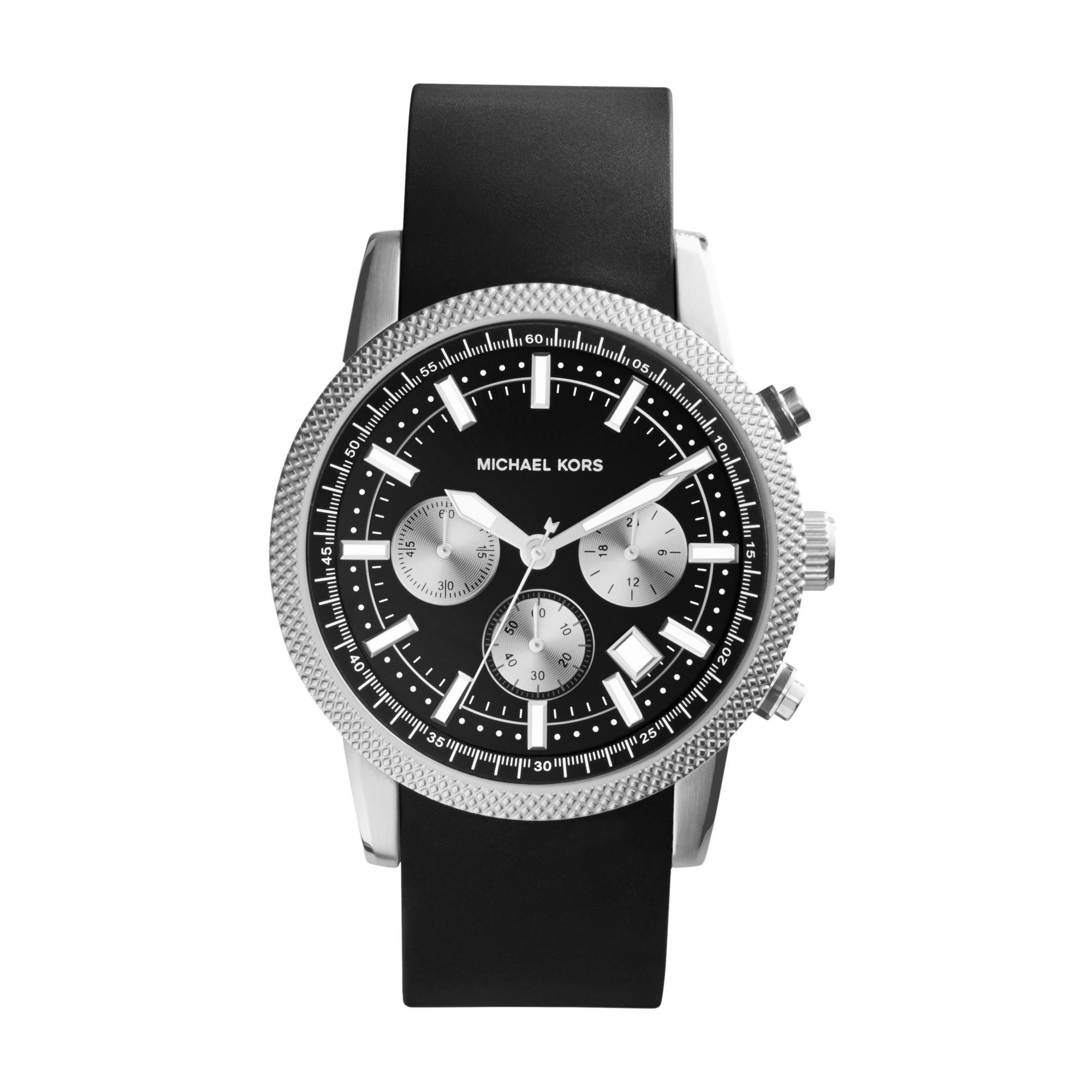 michael kors black and silver watch