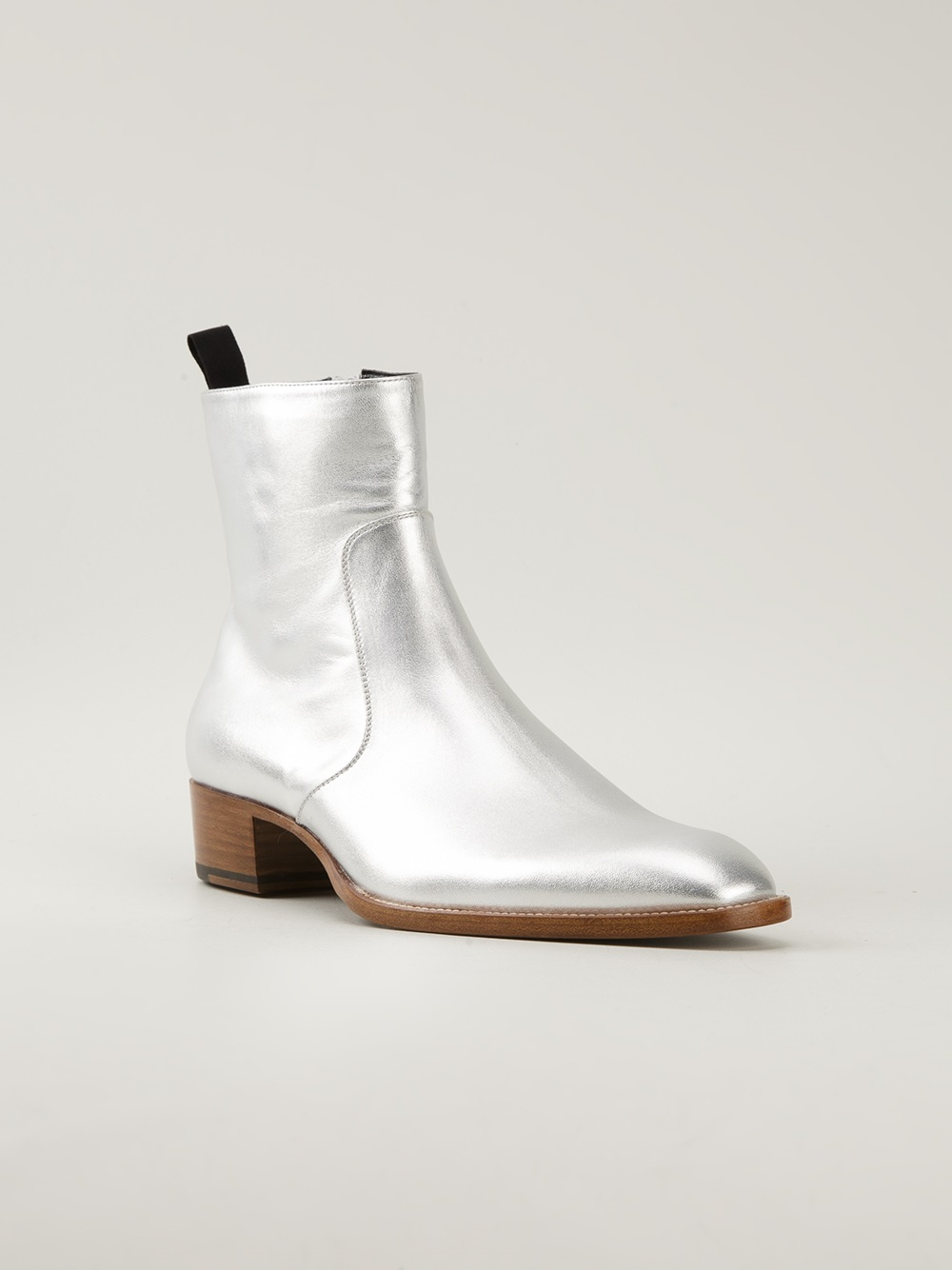 silver boots for men