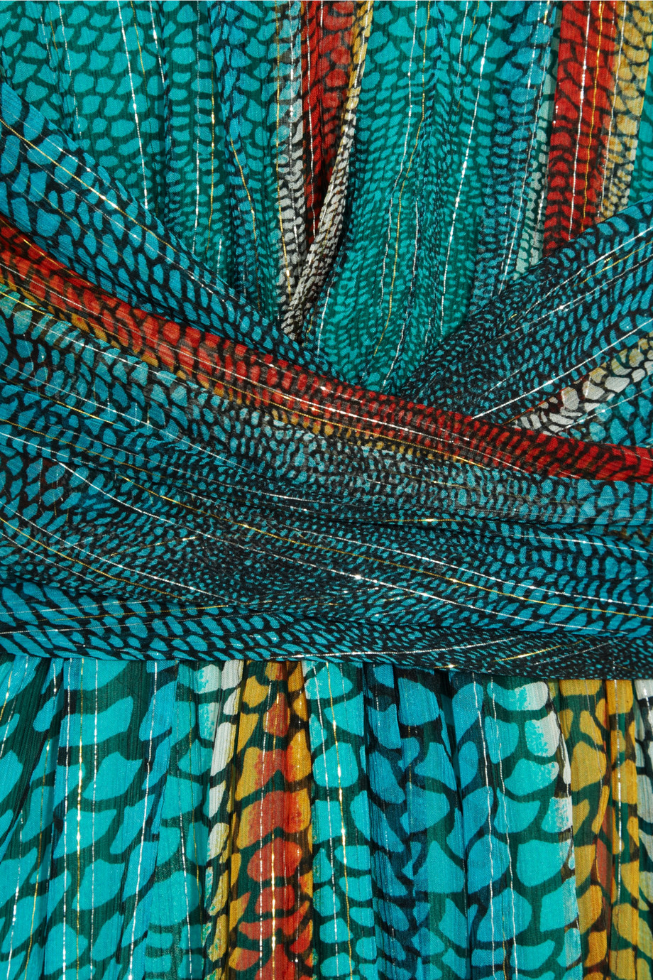 Lyst Issa Printed SilkBlend Gown in Blue