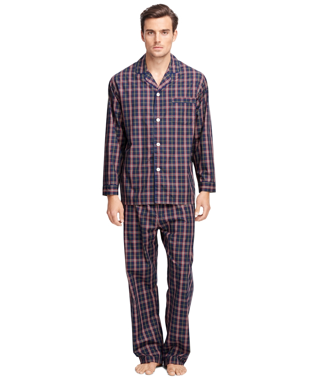Lyst - Brooks brothers Signature Tartan Pajamas in Blue for Men