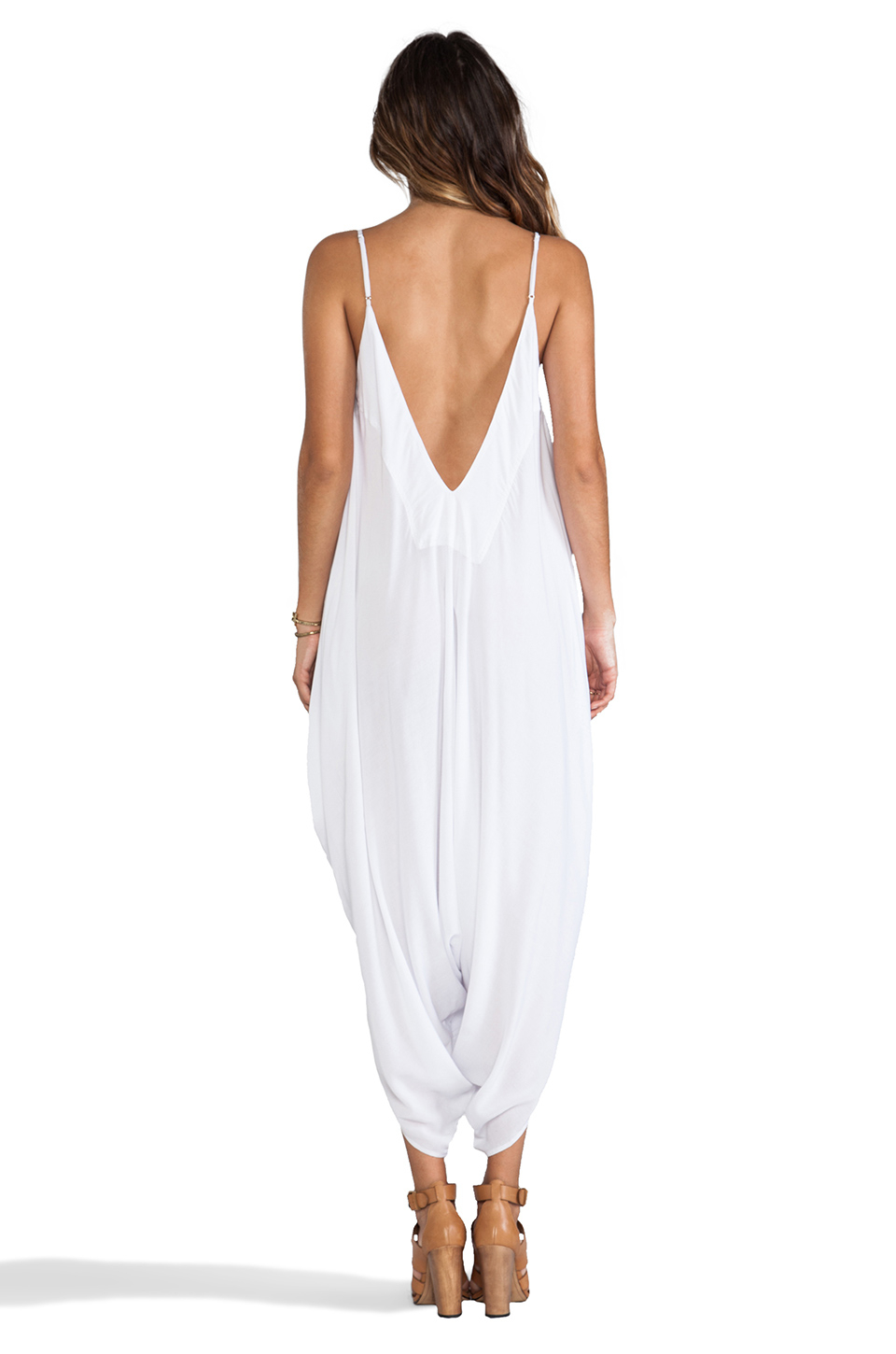 white harem jumpsuit
