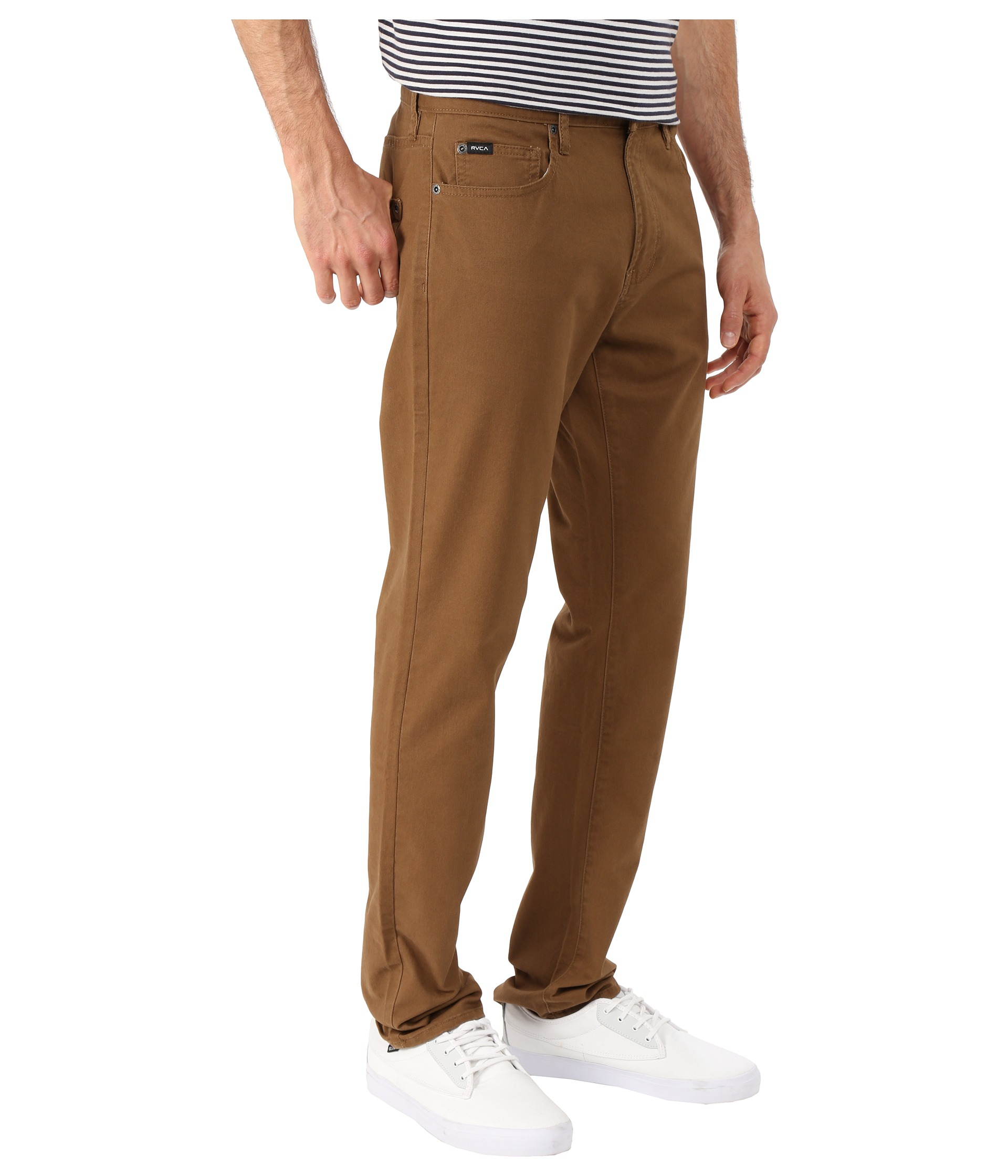 RVCA Daggers Twill Pants in Brown for Men - Lyst