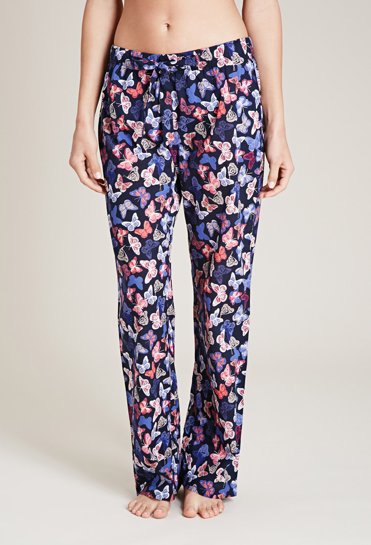 Forever 21 Butterfly Print Pj Pants in 
