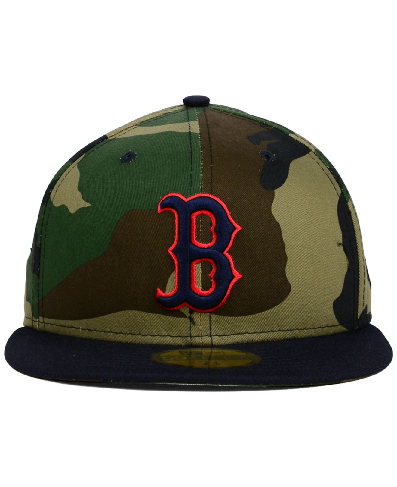 New Era Boston Red Sox Camo Pop 59Fifty Cap in Green for Men