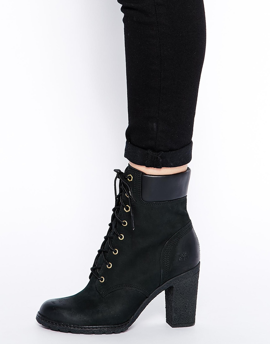 timberland heeled ankle boots