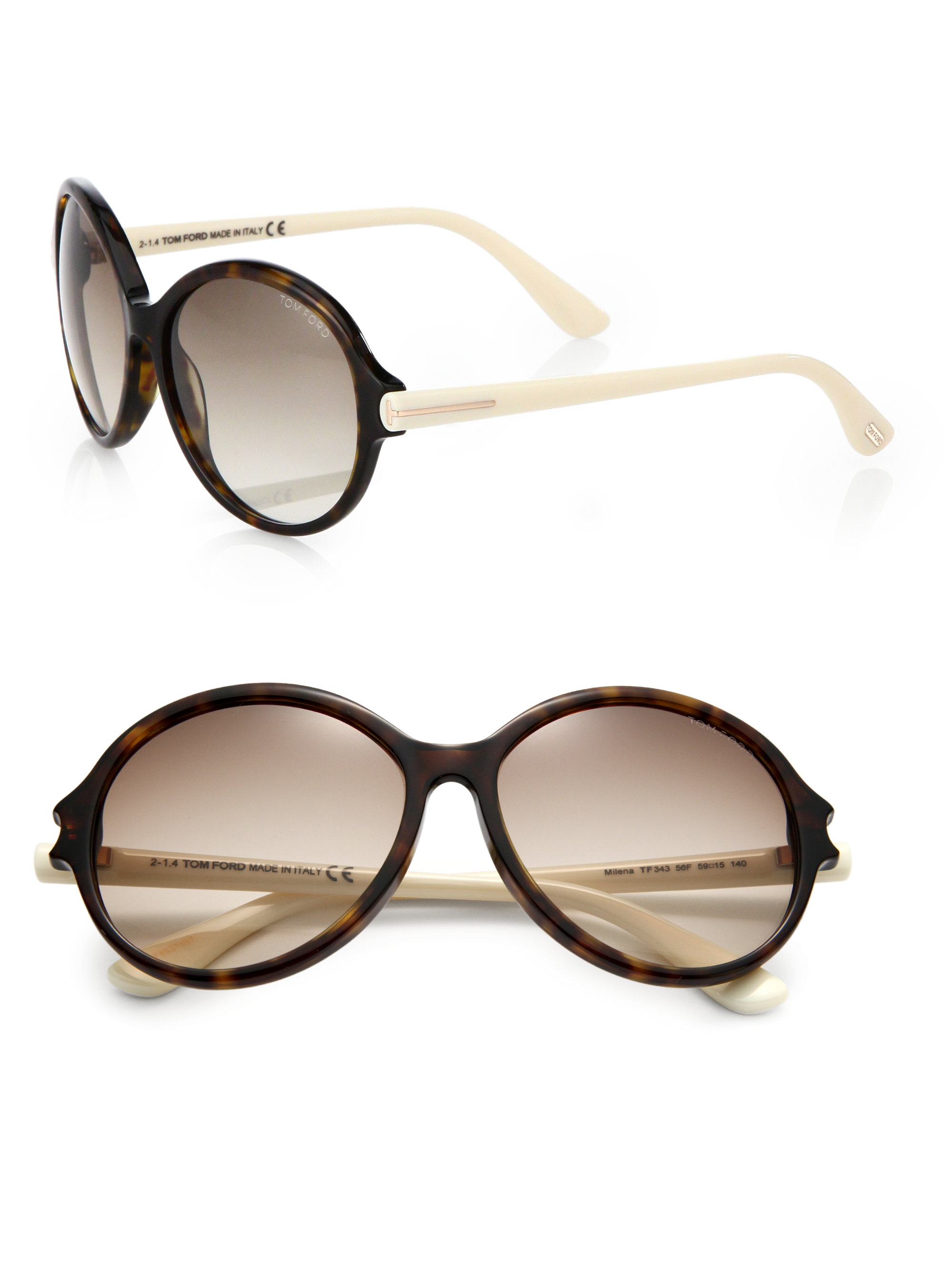 Tom ford eyewear carrie round plastic sunglasses #5