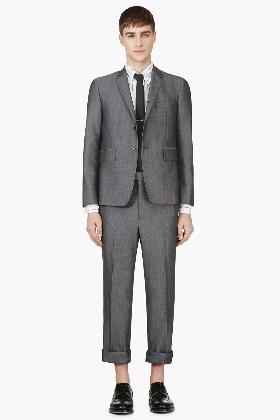 Thom Browne Grey Basic Body Suit in Gray for Men (grey) | Lyst