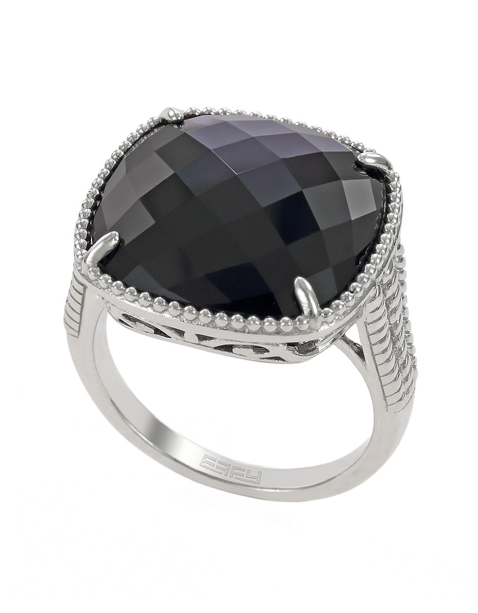 Effy Sterling Silver And Onyx Ring in Black Lyst