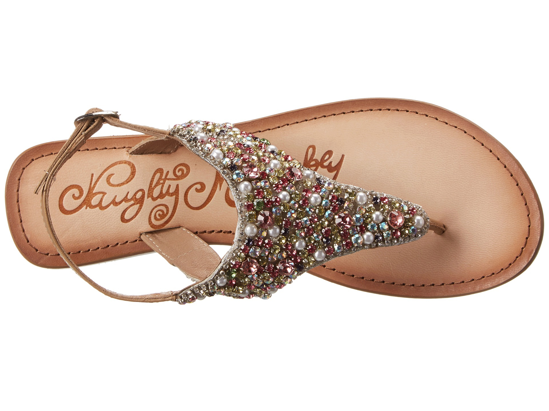 naughty monkey rhinestone sandals