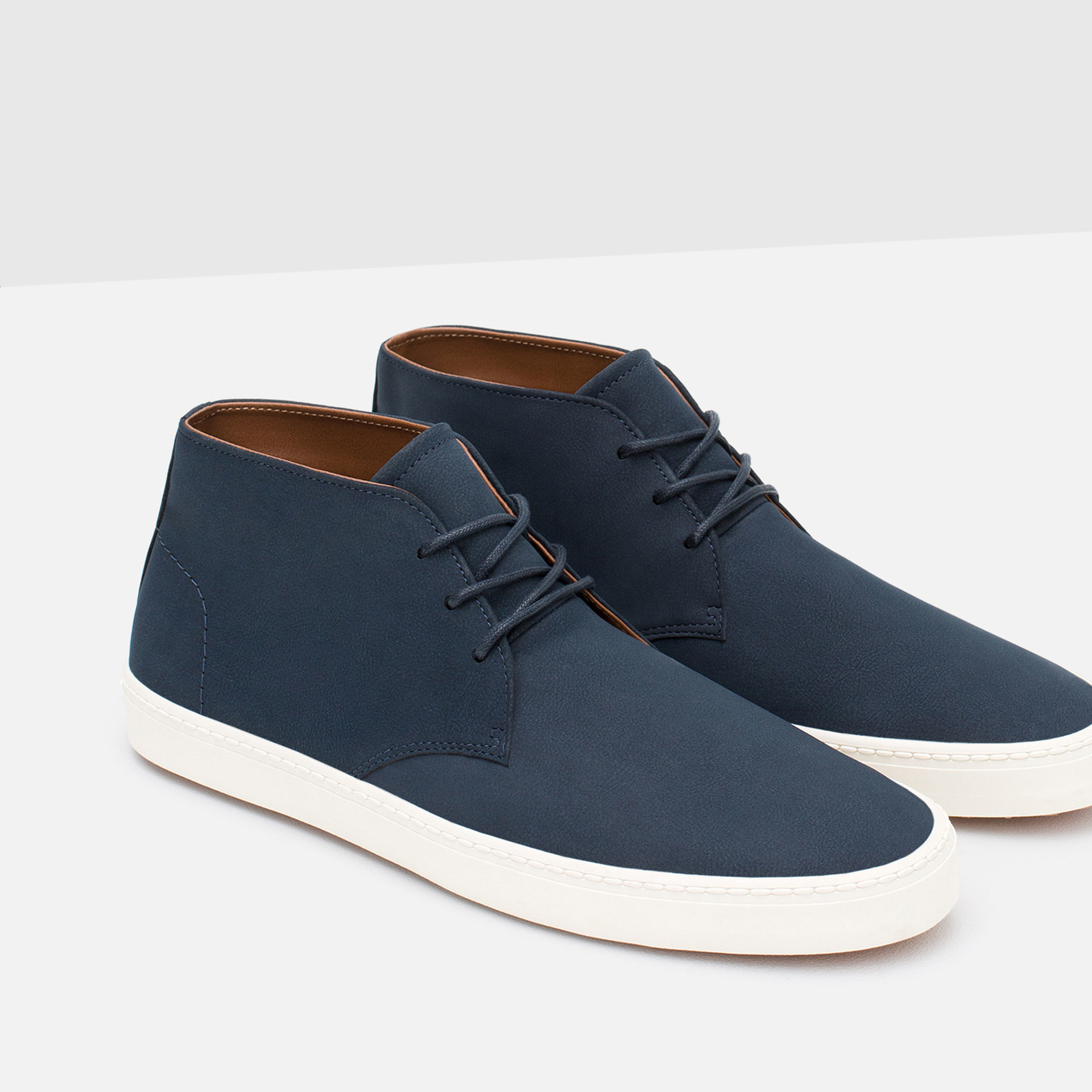 Zara Desert Boot Sneaker in Blue for Men | Lyst