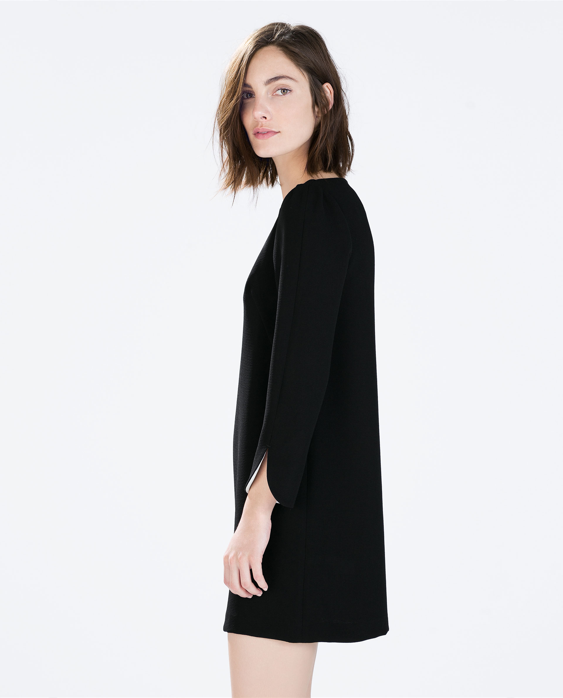 Zara Dress With Arm Slits in Black | Lyst