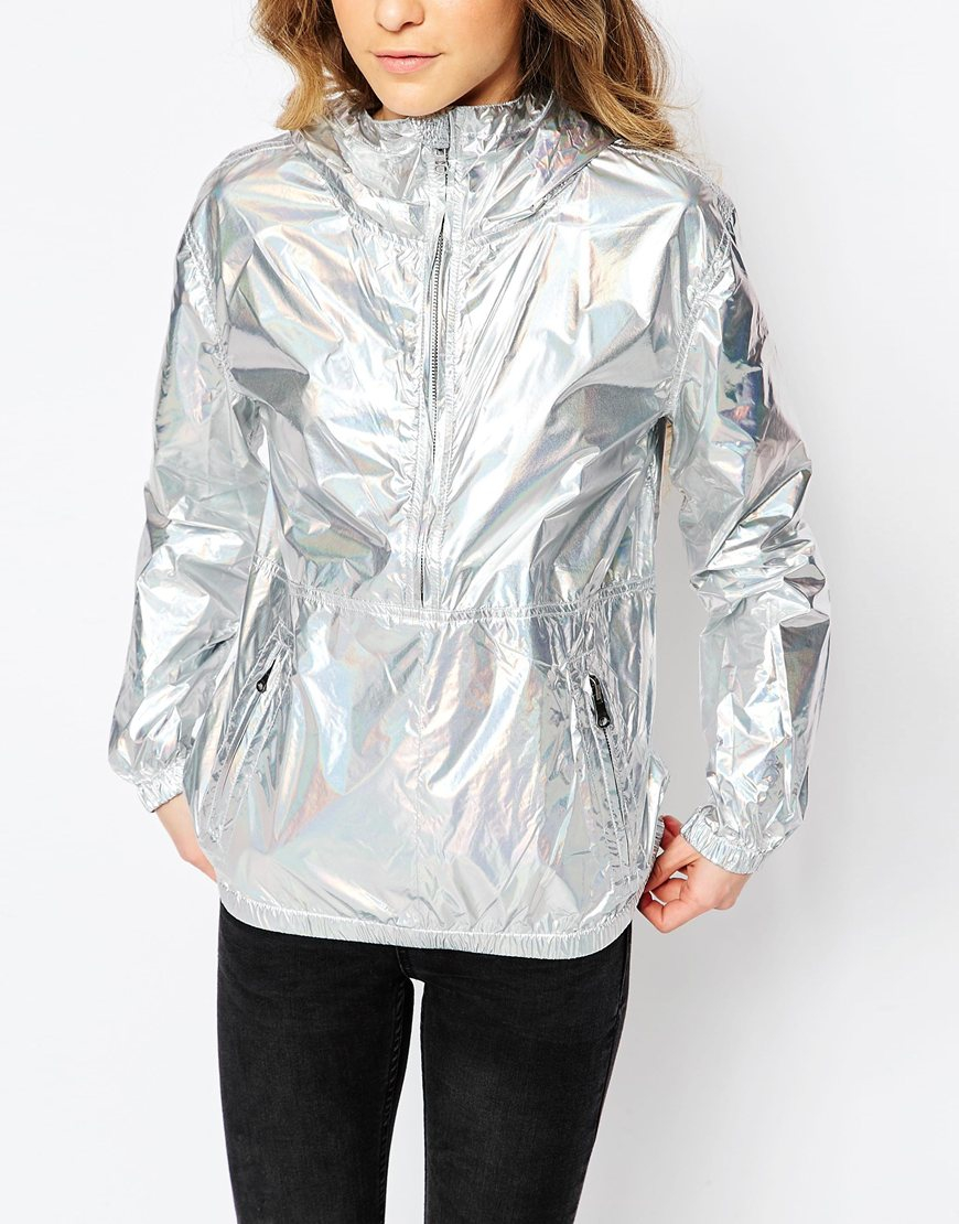 converse silver jacket