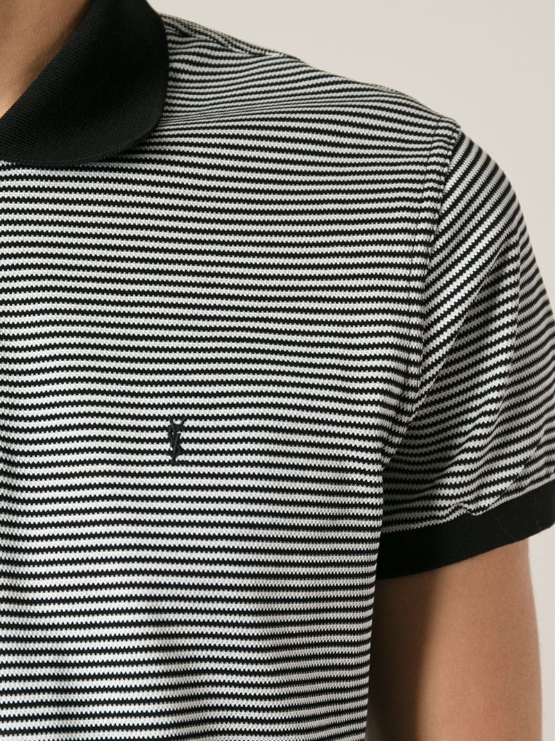 ysl striped polo