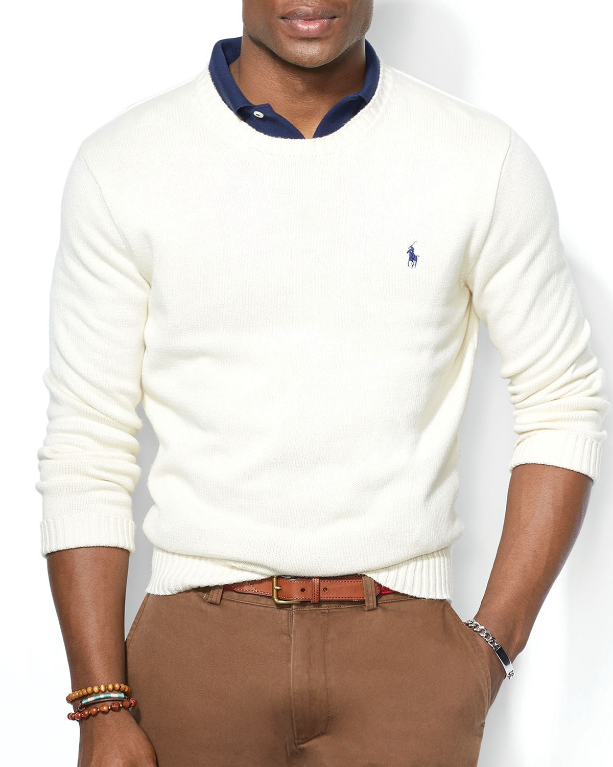 cream polo sweater
