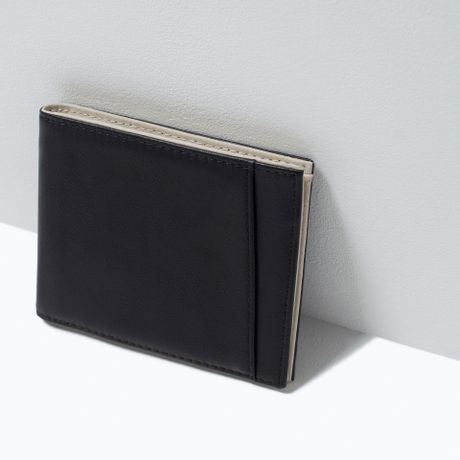 Zara Mixed Color Wallet in Black for Men