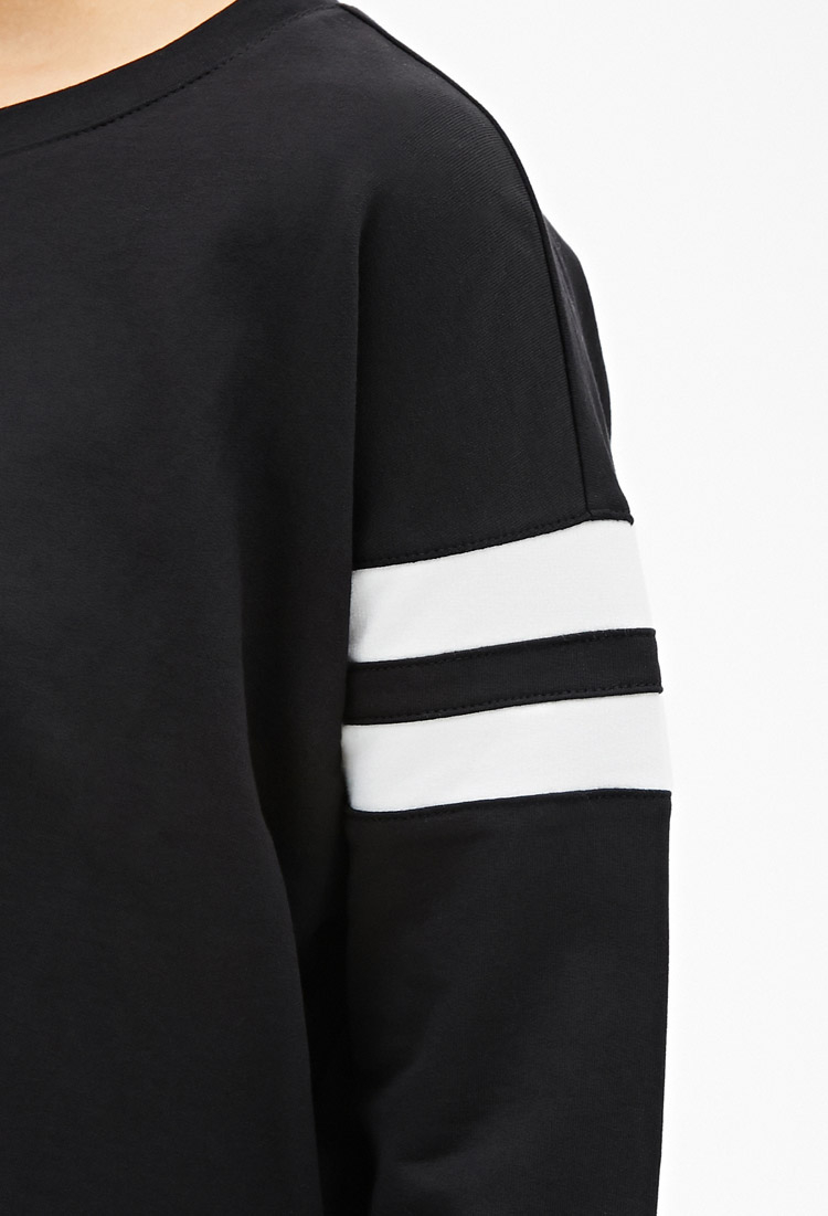 varsity striped sweatshirt