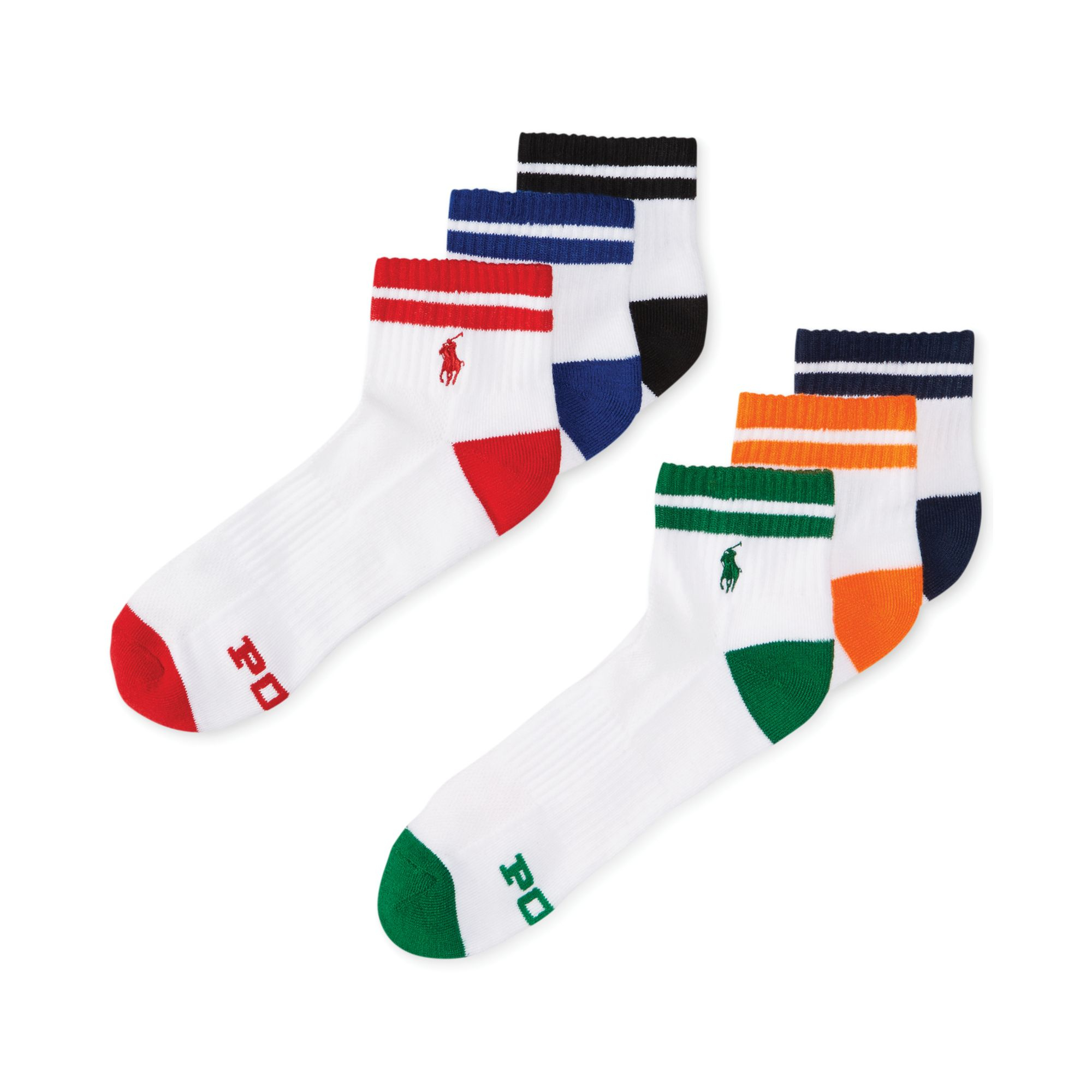 Ralph Lauren Polo Mens Polo Athletic Quarter Socks 6pack for Men - Lyst