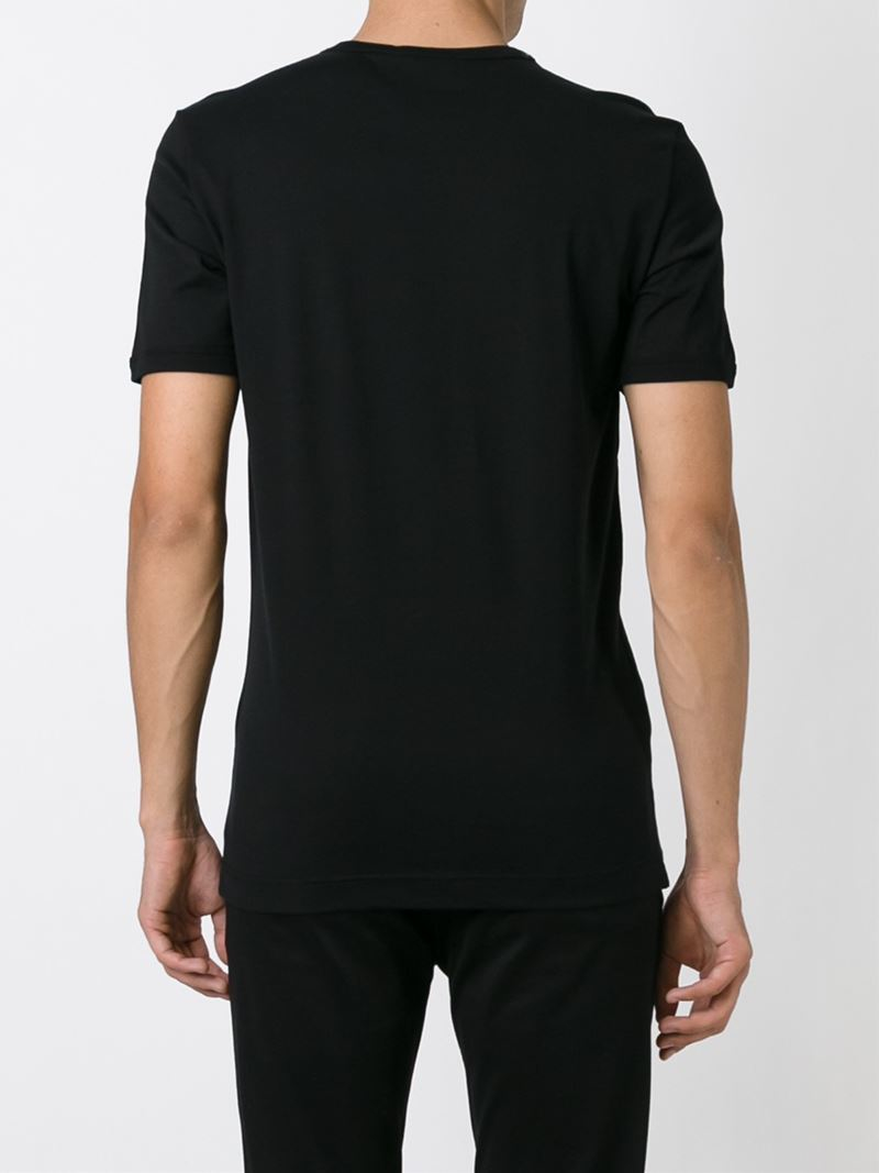 Dolce & Gabbana Henley T-Shirt in Black for Men - Lyst